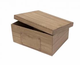 Škatuľka dno + veko, motív drevo